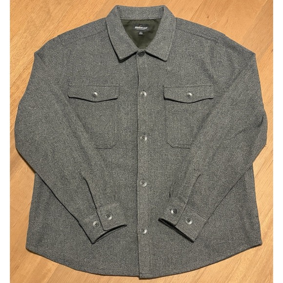 Jeremiah Other - Jeremiah Shirt Jacket Gray Wool Camp Chore Barn Field Lined